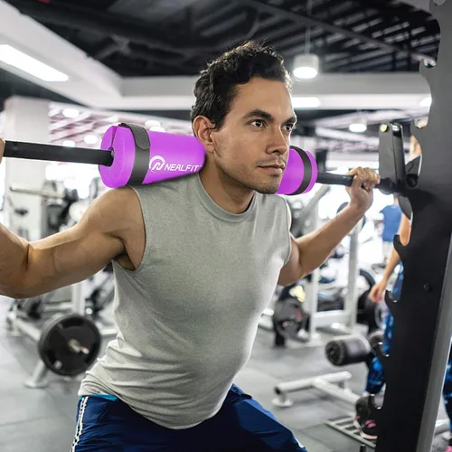 Miniatura 7 de NEALFIT Almohadilla para Barra de Pesos para Sentadillas—Almohadilla para Barra de Pesos—Ideal para Levantamiento de Pesas, Estocadas y Empujes