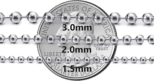 Miniatura 3 de Savlano Collar de cadena de plata de ley 925 italiana con cuentas sólidas para perro, viene con caja de regalo para mujeres y hombres, fabricado