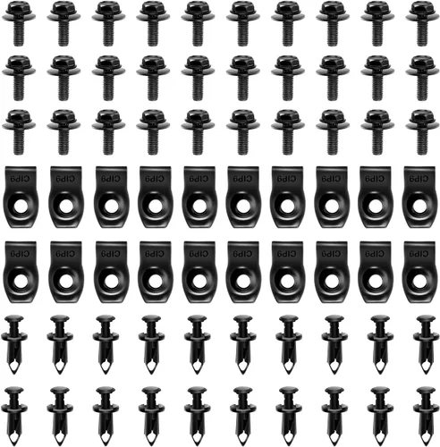 GOOACC 70 piezas de protección contra salpicaduras para el motor, tornillos de protección del cuerpo del parachoques del guardabarros, retenedores