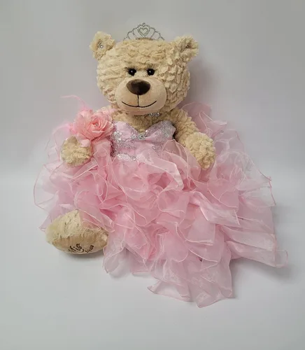 Miniatura 15 de KINNEX COLLECTIONS SINCE 1997 20" Quince Anos Quinceanera Last Doll Osito de peluche con vestido (pieza central) ~ ARC16832-4R (azul bebé)