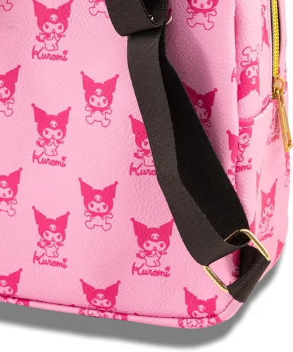 Miniatura 5 de Fast Forward Sanrio Kuromi and My Melody Mini mochila para niñas Mochila de piel sintética con Kuromi y My Melody Bolsa de viaje pequeña