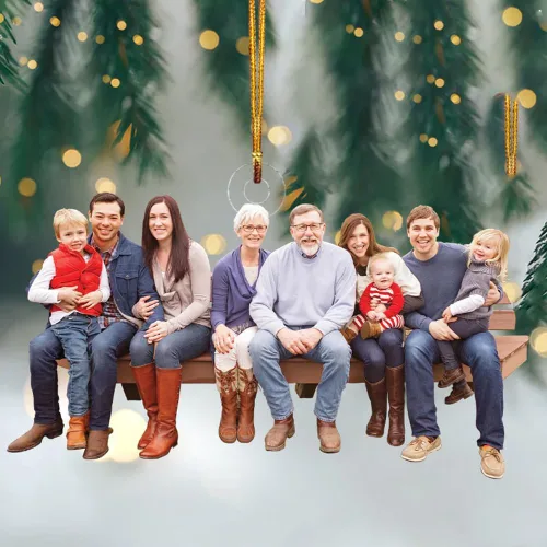 Miniatura 11 de Nazenti Adorno de Navidad personalizado para árbol de pareja, adornos de fotos, bonito diseño