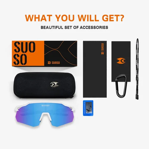 Miniatura 5 de suoso Gafas de sol deportivas polarizadas para hombres: Mujeres Protección UV Jóvenes Ciclismo Correr Béisbol Gafas de Sol Gafas de Soft