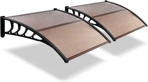 Miniatura 27 de Toldo para puerta de ventana de 40 x 40 pulgadas, cubierta de policarbonato para puerta de entrada, toldo exterior para ventana exterior, UPF 50+, 2