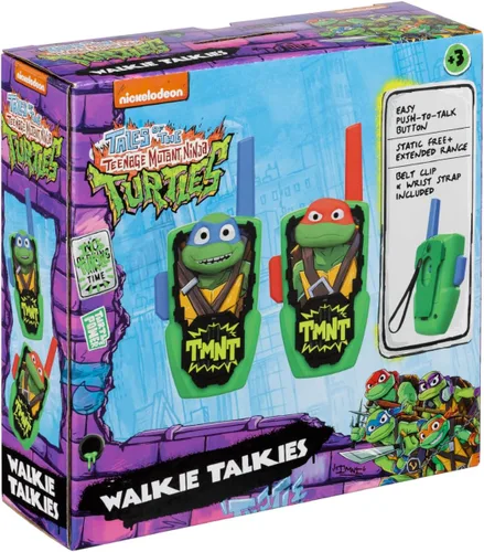 Miniatura 8 de Walkie Talkies de tortugas ninja mutantes adolescentes para niños, juguetes libres de estática, para interiores y exteriores, para niños