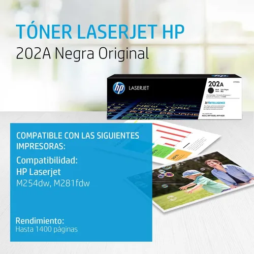 Miniatura 13 de HP Impresoras de cartuchos de tóner negro 202A Funciona con Color LaserJet Pro M254; Color LaserJet Pro MFP Serie M281 CF500A (paquete de 2)