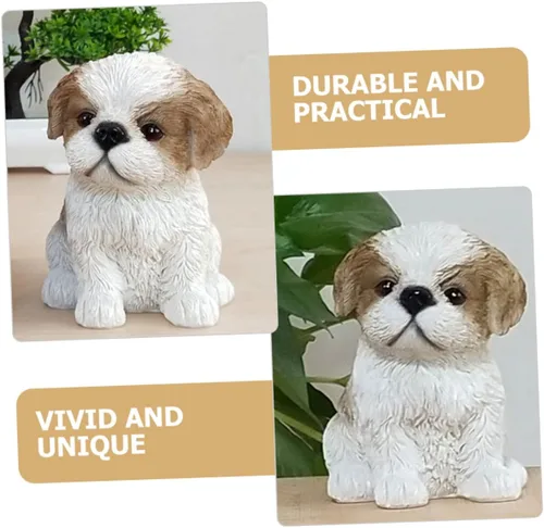 Miniatura 6 de Adorable figura de resina en forma de perro, linda estatua de cachorro para decoración del hogar para decoración de jardín y detalles de fiesta