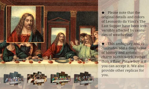 Miniatura 6 de YOUHONG 5 piezas de arte de pared de la última cena, decoración de pared cristiana de Jesús, carteles de Leonardo Da Vinci, decoración de comedor