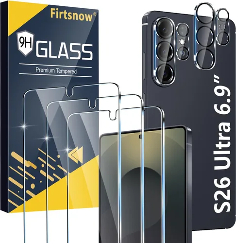 Miniatura 10 de firtstnow Paquete de 3 protectores de pantalla de vidrio para Samsung Galaxy S25 Plus [6.7 pulgadas] + Paquete de 3 protectores para lentes