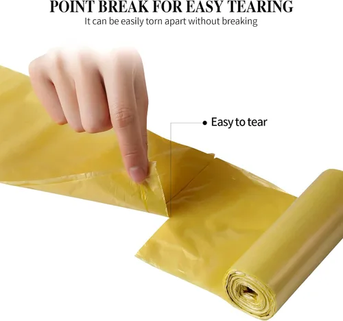 Miniatura 2 de 5 rollos de bolsas de basura pequeñas – 100 bolsas de basura pequeñas duraderas de 4 galones para el hogar, oficina, cocina, baño, dormitorio, forro