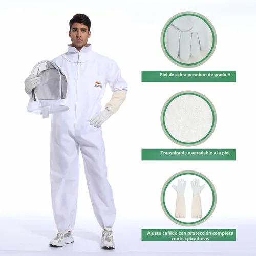 Miniatura 4 de Traje de abeja para hombres y mujeres, a prueba de picaduras, traje de apicultura de polialgodón, disfraz de apicultor y con guante y capucha