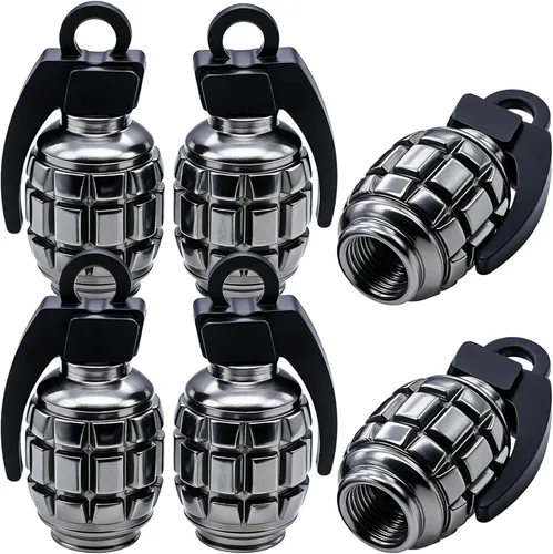Miniatura 28 de 6 tapas de válvula de neumático, cubiertas universales de válvula de neumático de aleación de aluminio para automóviles, camiones, SUV, Rojo