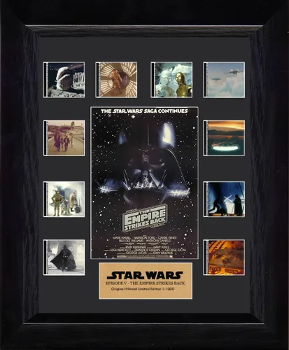 FILMCELLS Star Wars Episodio V The Empire Strikes Back 11 x 13 pulgadas, presentación de película enmarcada de 11 x 13 pulgadas, diez (10) celdas de