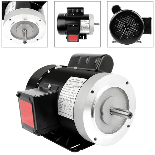 Miniatura 3 de 1 HP Motor eléctrico de uso general monofásico Motor 3450 RPM 115/230V 11.2/5.6A 56C Marco TEFC CW/CCW