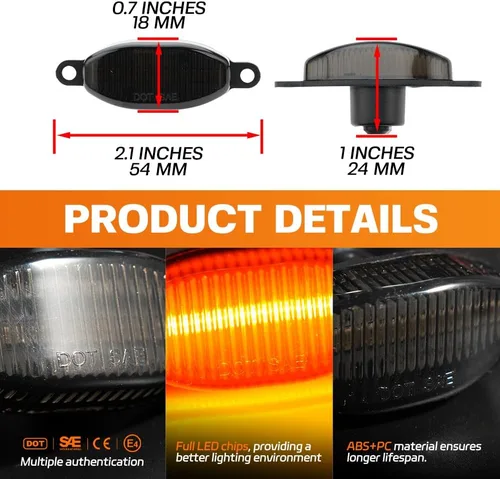 Miniatura 7 de Luces LED ámbar Raptor con lente ahumada para Ford F150 SVT Raptor Pick Up 2017-2019 Ford Raptor Pick Up 2017-2019 parrilla delantera conducción