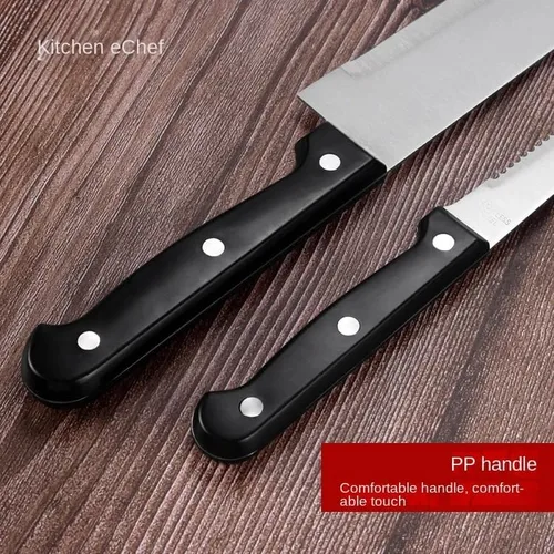 Miniatura 3 de Juego de cuchillos de cocina de 15 piezas con bloque de madera, juego de cuchillos para carne de acero inoxidable ultra afilados y tijeras, juego