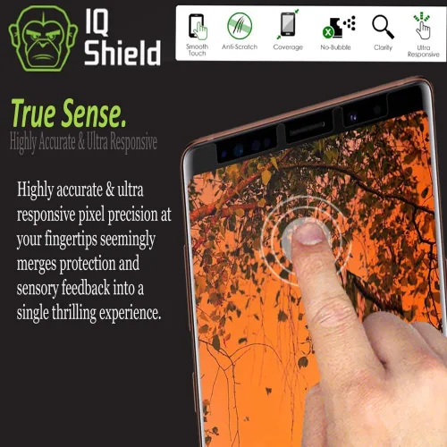 Miniatura 9 de IQShield Paquete de 2 protectores de pantalla para Samsung Galaxy Note 9 (compatible con fundas), fácil de instalar, ultra fino, antiarañazos