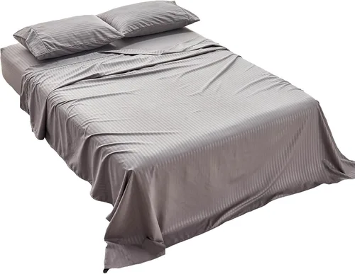 Miniatura 21 de Kingnex Sábanas a rayas para sofá cama de 36 x 72 pulgadas, tamaño individual para sofá cama, microfibra suave de doble cepillado 1800, 3 piezas