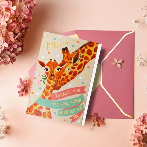 Miniatura 3 de Prims & Flourish Tarjetas del día de la madre, paquete de 24 tarjetas para el día de la madre de 4 x 6 pulgadas para mamá con sobres, jirafa