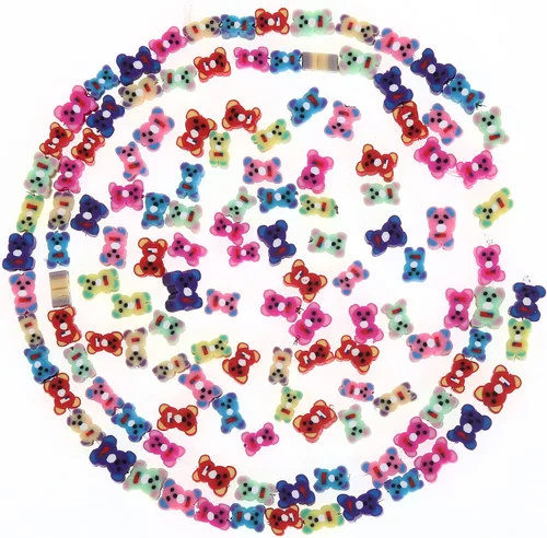 Miniatura 54 de 100 piezas de cuentas espaciadoras de arcilla polimérica de animales para joyería de mujer, pulseras, collares, aretes, accesorios de bricolaje