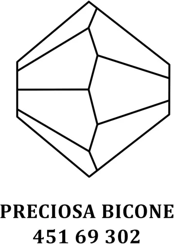 Miniatura 2 de Preciosa Crystal Bicone Bead 0.118 in Jet AB (paquete de 50)