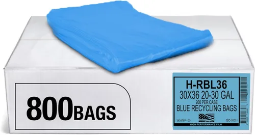 Miniatura 7 de Aluf Plastics Bolsas de basura azules de resistencia industrial de 55 a 60 galones, 1.2 milésimas de pulgada de pulgada de diámetro, 38 x 55