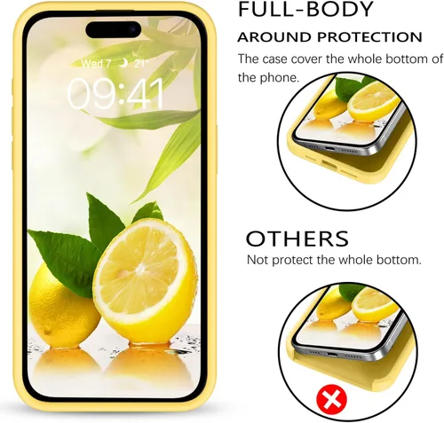 Miniatura 30 de GUAGUA Funda compatible con iPhone 17 Pro Max de 6.9 pulgadas, silicona líquida, goma de gel suave, delgada, forro de microfibra delgada