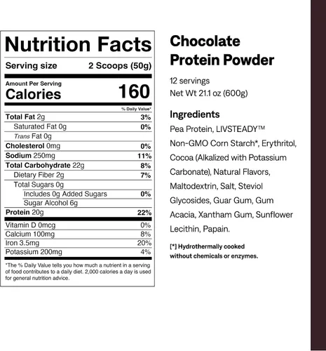 Miniatura 8 de UCAN Energy + Plant Protein Powder - Proteína vegana a base de plantas, 0.71 oz de proteína de guisante con aminoácidos EAA y BCCA - Proteína