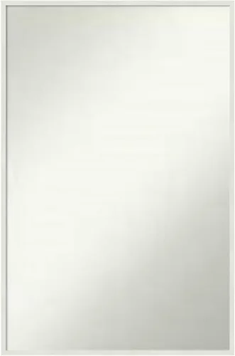Miniatura 508 de Amanti Art Espejo de baño blanco para sobre el fregadero, 32 x 45 pulgadas, espejo de tocador rectangular blanco esbelto, marco de madera moderno