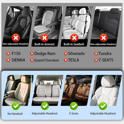 Miniatura 2 de NS YOLO Juego completo de fundas de cuero para asientos de automóvil, ajuste universal para la mayoría de los automóviles, SUV y sedanes, cojines