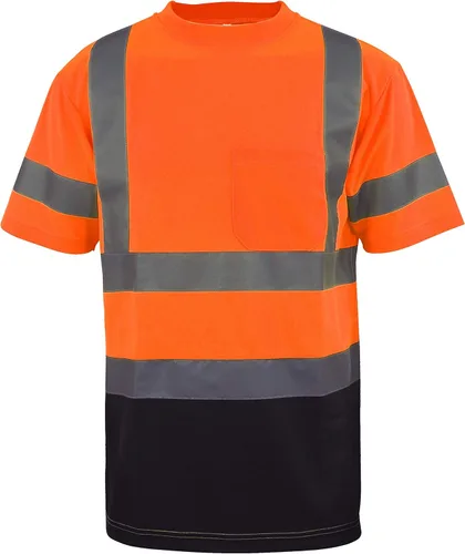 Miniatura 5 de L&M Playera de Seguridad Hi Vis Clase 3 Reflectante Negra, Manga Corta/Larga, Alta Visibilidad lima (Lime_l)