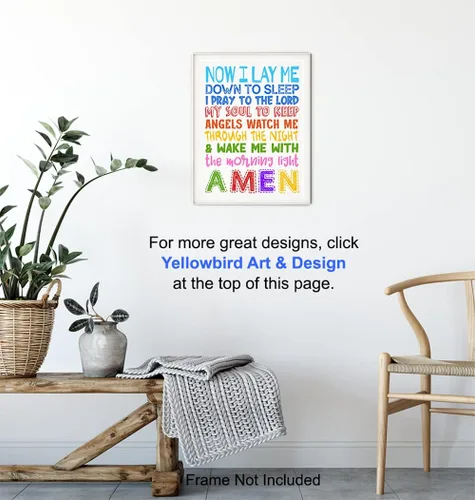 Miniatura 6 de Yellowbird Art & Design Arte y Decoración Religiosa para Pared - Lindos Regalos Cristianos para Dormitorio de Niños, Guardería, Niñas Pequeñas