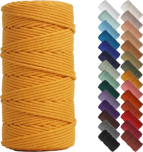Miniatura 71 de NOANTA - Cuerda de macramé color beige natural, 1/8 pulgadas (3 mm) x 109 yardas (100 metros), cuerda de algodón colorido para colgar en la pared