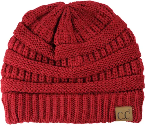 Miniatura 195 de C.C Trendy Warm Chunky Soft Stretch Cable Knit Beanie