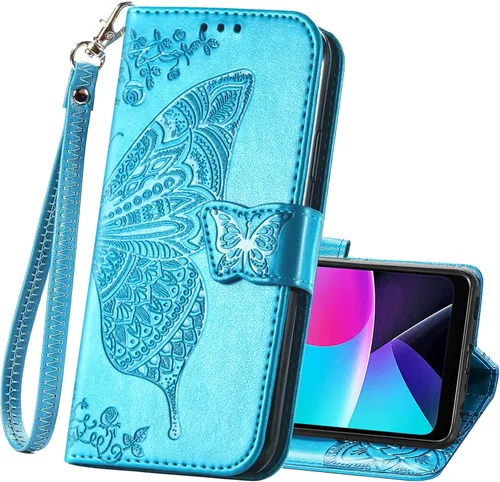 Funda tipo cartera para Motorola Moto G Play 2024, funda protectora de piel sintética con tapa para teléfono, correa para muñeca, ranuras para