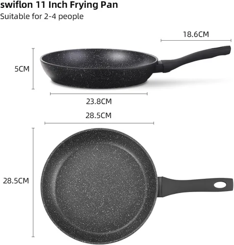 Miniatura 5 de Sartenes antiadherentes, utensilios de cocina de piedra saludable, sartén profunda, sartén para tortillas, sartenes antiadherentes para cocinar