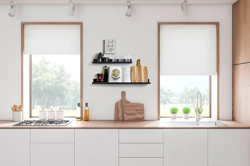 Miniatura 5 de Infinite Design - Estante flotante de metal de 24 pulgadas Moderno repisa de acero con recubrimiento en polvo negro, fabricado en Estados Unidos