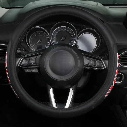 Miniatura 4 de Funda elástica para volante de 15 pulgadas, no de cuero, transpirable, compatible con Challenger Charger Durango 300C, accesorios de automóvil