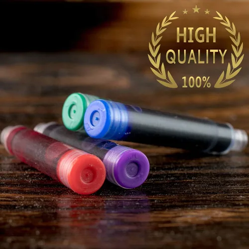 Miniatura 4 de MONAGGIO Cartuchos de tinta extra para la mayoría de las plumas estilográficas: 20 cartuchos de repuesto (5 rojos, 5 verdes, 5 azules, 5 púrpuras)