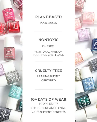 Miniatura 4 de Esmalte de uñas libre de tóxicos de 10+ Free Life - Red Ruby Beauty Belleza de rubí rojo