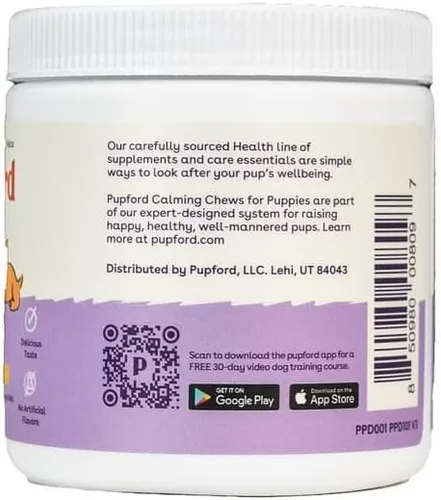 Miniatura 5 de Pupford Suplemento calmante para perros, masticables calmantes naturales para perros con ansiedad, apoya la relajación y la regulación emocional