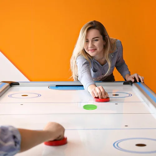 Miniatura 7 de Juego de 6 discos de hockey de 3 1/4 pulgadas, juego de discos grandes de hockey de aire, disco duradero para mesa de hockey de aire, compatible