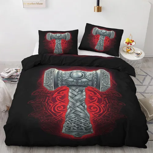 Miniatura 40 de Funda de edredón de ancla, tamaño individual, juego de cama náutico, 2 piezas, funda de edredón con patrón de microfibra suave con lazos