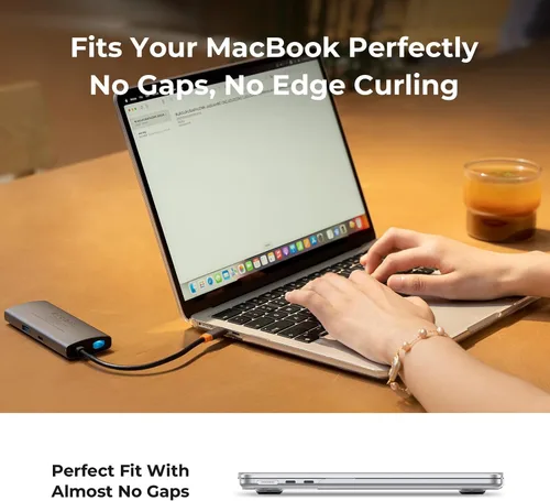 Miniatura 5 de EooCoo Funda compatible con MacBook Air de 13 pulgadas M5 2026-2022 M4 M3 M2 A3449 A3240 A3113 A2681, se ajusta como un guante, funda protectora