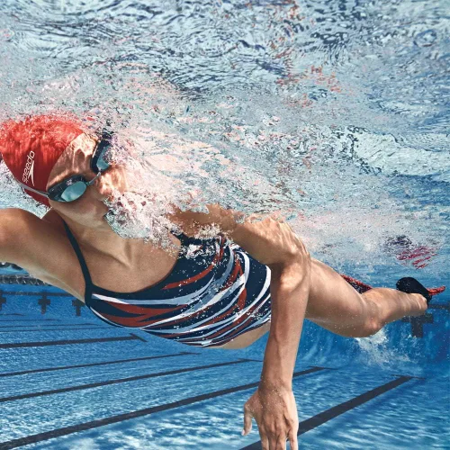 Miniatura 4 de Speedo Aleta de Entrenamiento de Natación Switchblade para Adultos Unisex Negro/Rojo