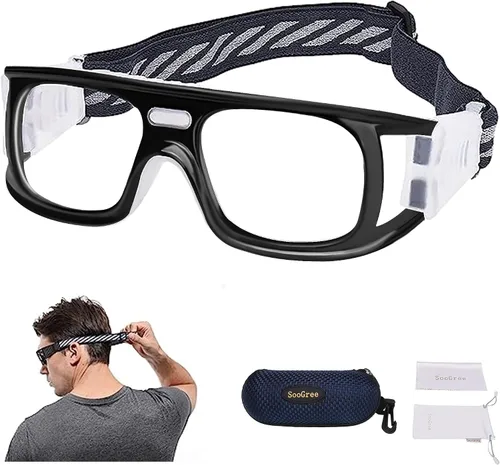 Miniatura 11 de SooGree Gafas deportivas de baloncesto para hombres y mujeres, gafas de seguridad, gafas de deporte, antivaho y choque de colisión