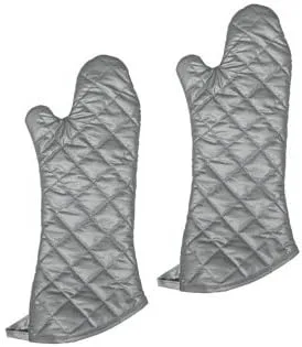 Nuevo guante de horno de tela de silicona de 13 pulgadas, manoplas para horno, resistentes al calor hasta 200 ° F, juego de 2