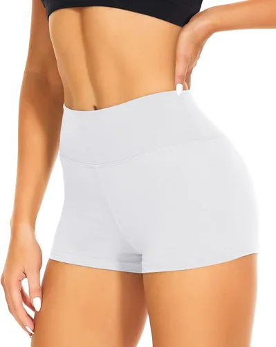 Miniatura 39 de CAMPSNAIL - Pantalones cortos de yoga para mujer, 3"/5"/8" de cintura alta con control de abdomen, pantalones cortos de elastano para voleibol, yoga
