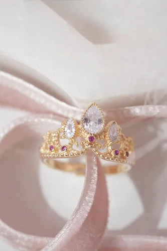Miniatura 7 de Anillo enredado, anillo de princesa perdida, joyería de cosplay, anillo de princesa, anillo de corona de princesa, anillo de plata de ley 925