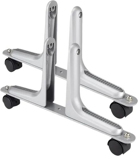 Miniatura 10 de MYOYAY Paquete de 2 soportes para pantalla divisora de habitación, pies divisores de habitación, rueda movible, pantalla de privacidad, soporte Negro